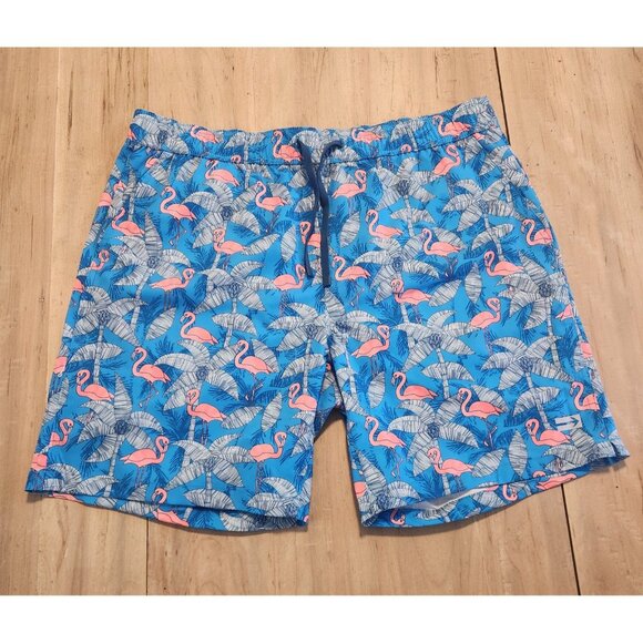 Projek Raw Board Shorts Swim Trunks Surf Stretch Pink Flamingos Tropical XL NEW - Picture 2 of 11